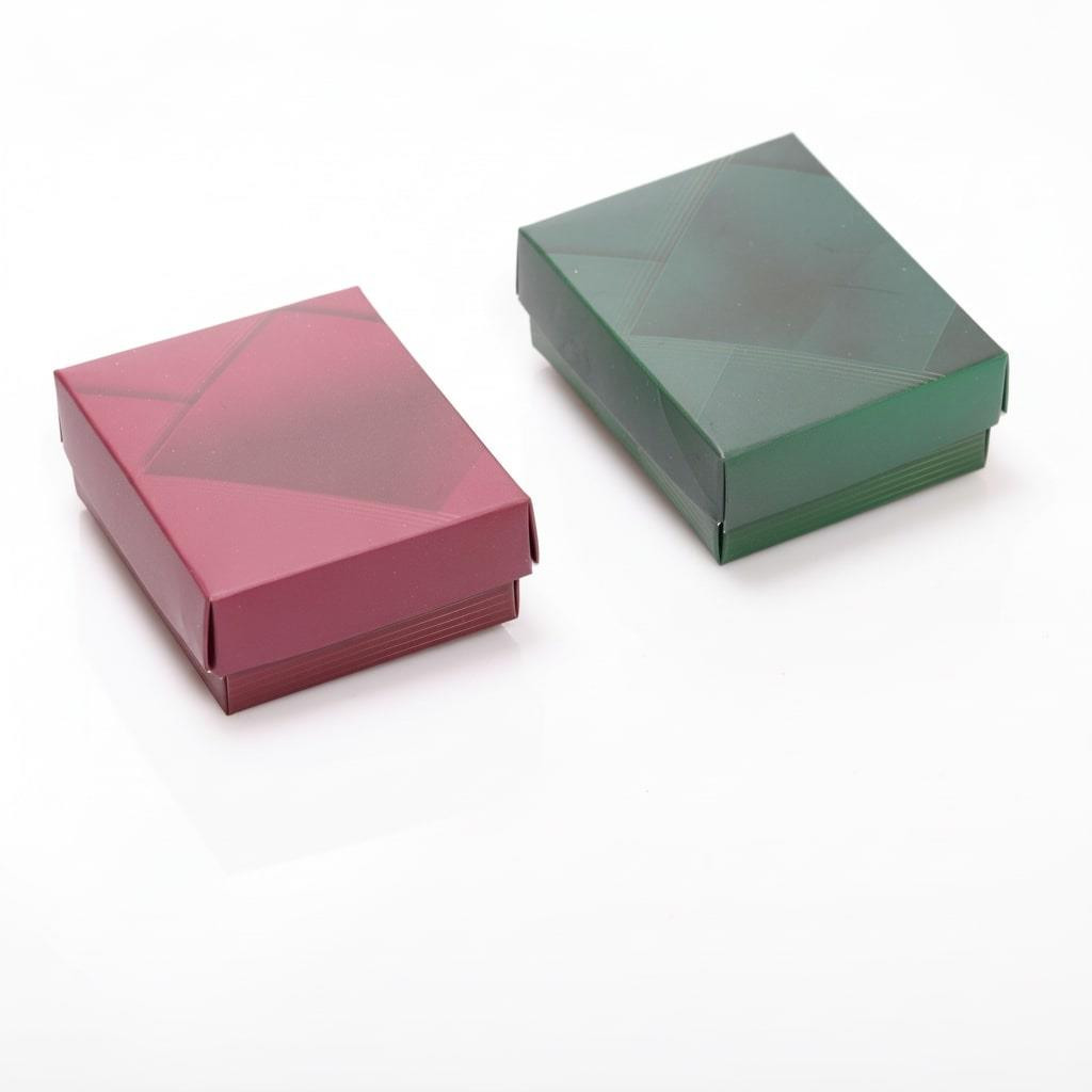 10 Adet Süngerli Yüzük ve Kolye Kutusu Seti – 5,5 × 7 cm