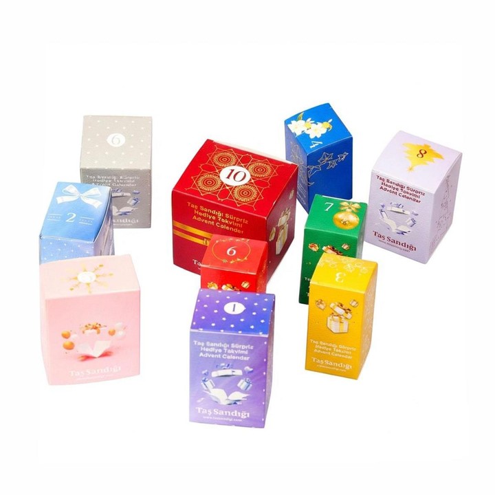 10’lu Doğal Taş Kutusu – 10 lu Advent Calender - Her Kutudan Farklı Bir Ürün!