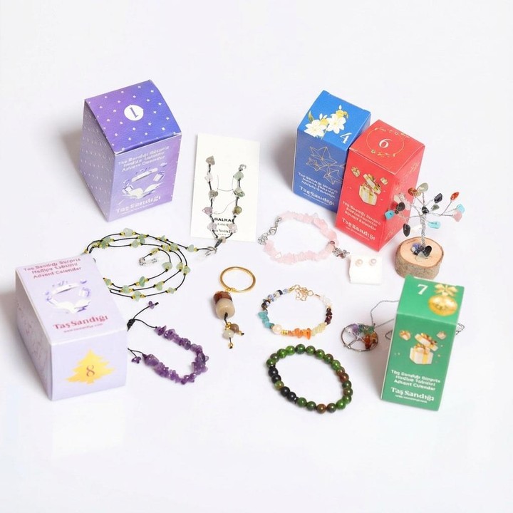 10’lu Doğal Taş Kutusu – 10 lu Advent Calender - Her Kutudan Farklı Bir Ürün!