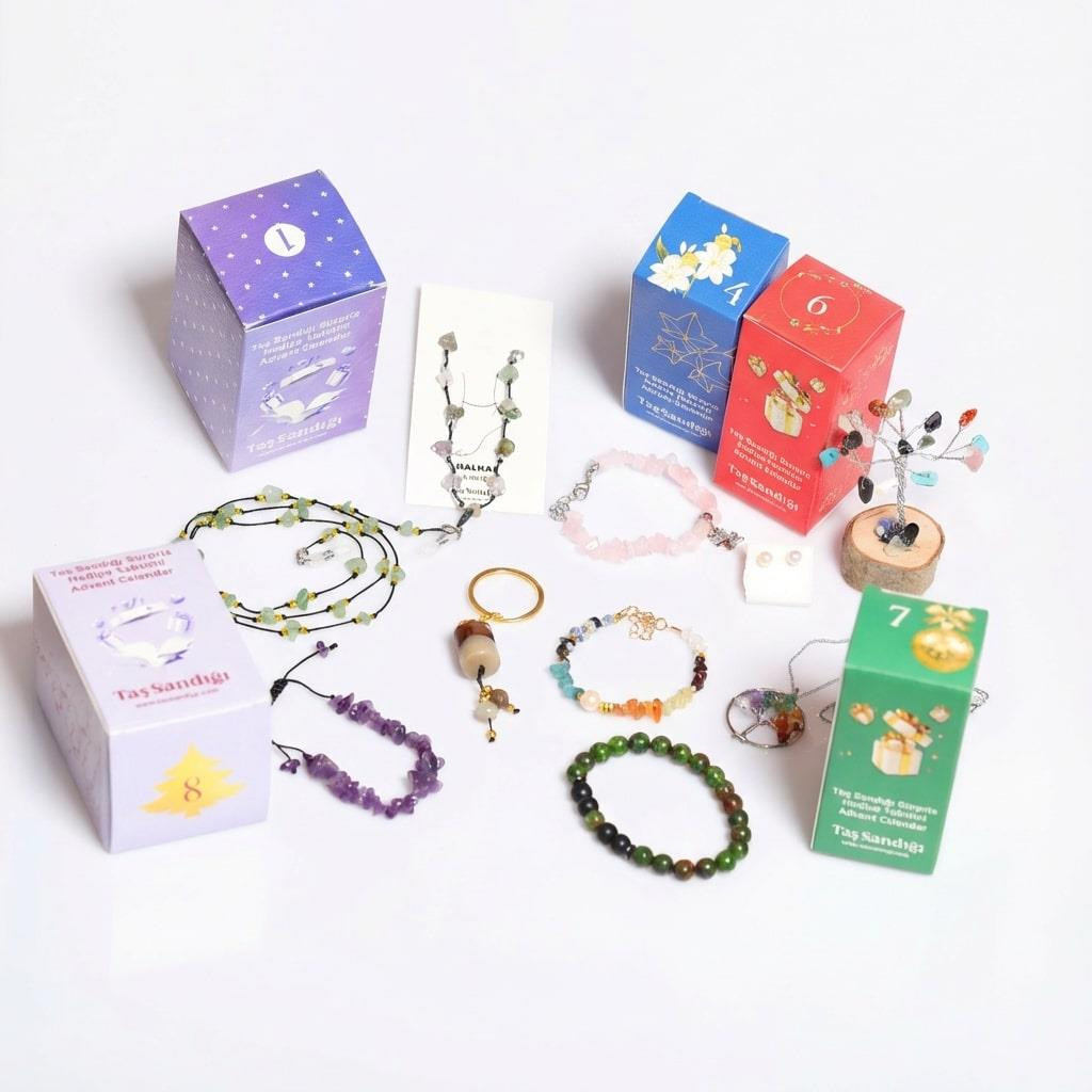 10’lu Doğal Taş Kutusu – 10 lu Advent Calender - Her Kutudan Farklı Bir Ürün!