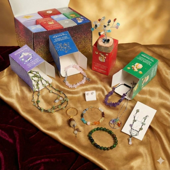 10’lu Doğal Taş Kutusu – 10 lu Advent Calender - Her Kutudan Farklı Bir Ürün!