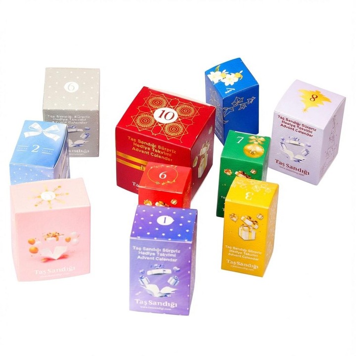 10’lu Doğal Taş Kutusu – 10 lu Advent Calender - Her Kutudan Farklı Bir Ürün!