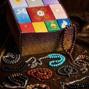 10’lu Sürpriz Hediye Tesbih Kutusu - 10 Farklı Tesbih -10 Günlük Advent Calender Tesbih Kutusu - 1