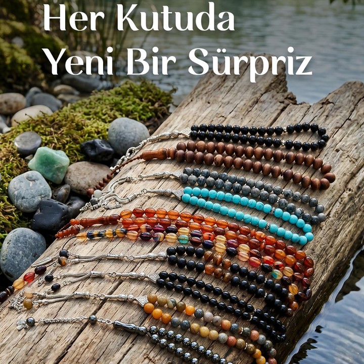 10’lu Sürpriz Hediye Tesbih Kutusu - 10 Farklı Tesbih -10 Günlük Advent Calender Tesbih Kutusu