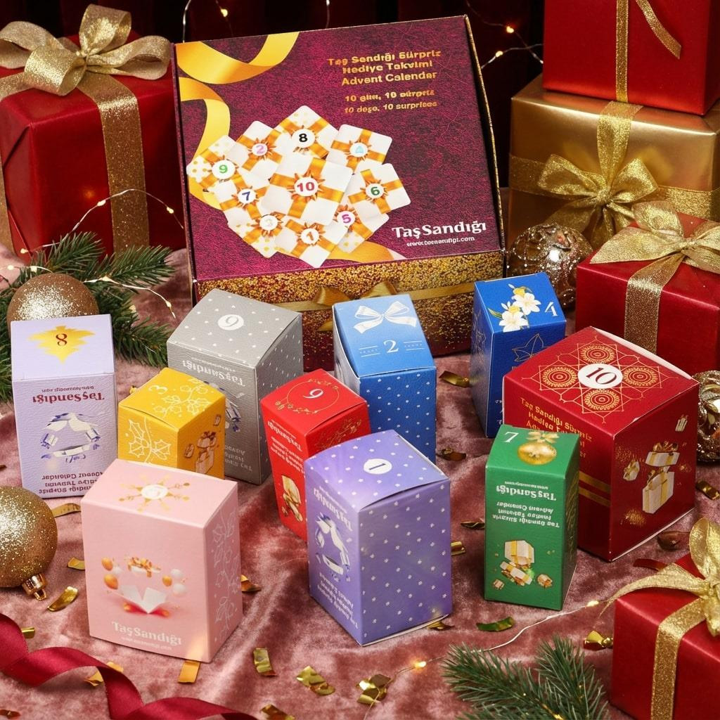 10’lu Sürpriz Hediye Tesbih Kutusu - 10 Farklı Tesbih -10 Günlük Advent Calender Tesbih Kutusu