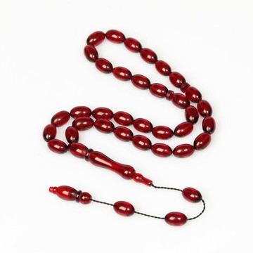 Sıkma Ateş Kehribarı Tesbih (7×11 mm) - 2