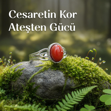 Akik Taşı Çelik Yüzük - Kararmaz