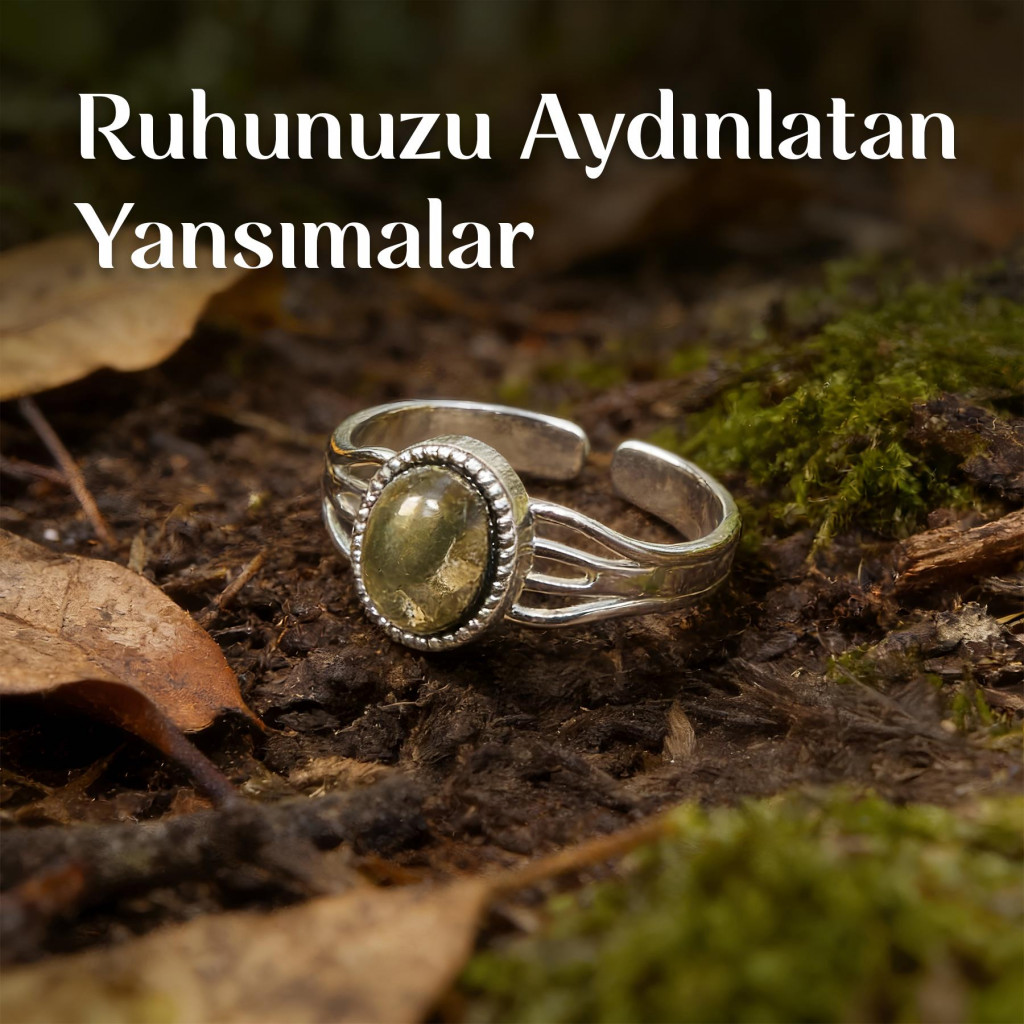 Pirit Taşı Çelik Yüzük - Kararmaz