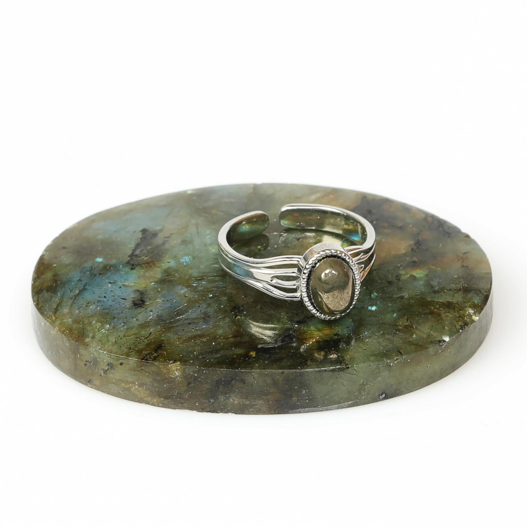 Pirit Taşı Çelik Yüzük - Kararmaz