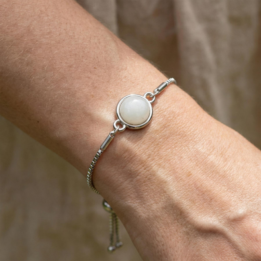 Ay Taşı Çelik Bileklik 10 mm – Kararmaz