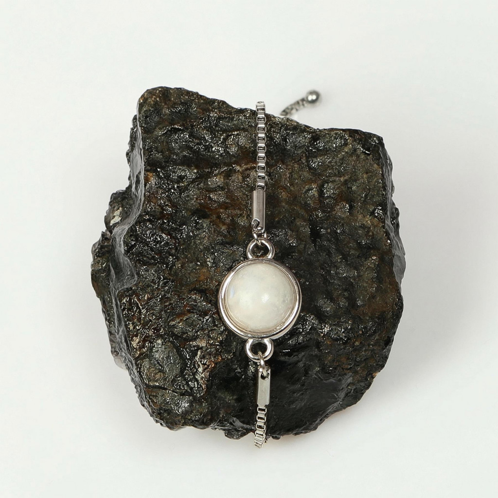 Ay Taşı Çelik Bileklik 10 mm – Kararmaz