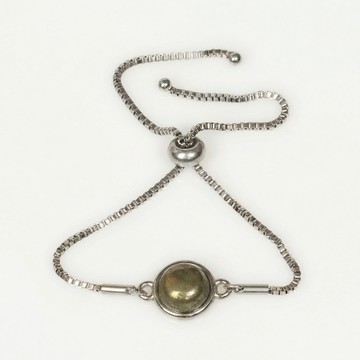 Pirit Taşı Çelik Bileklik 10 mm – Kararmaz - 2