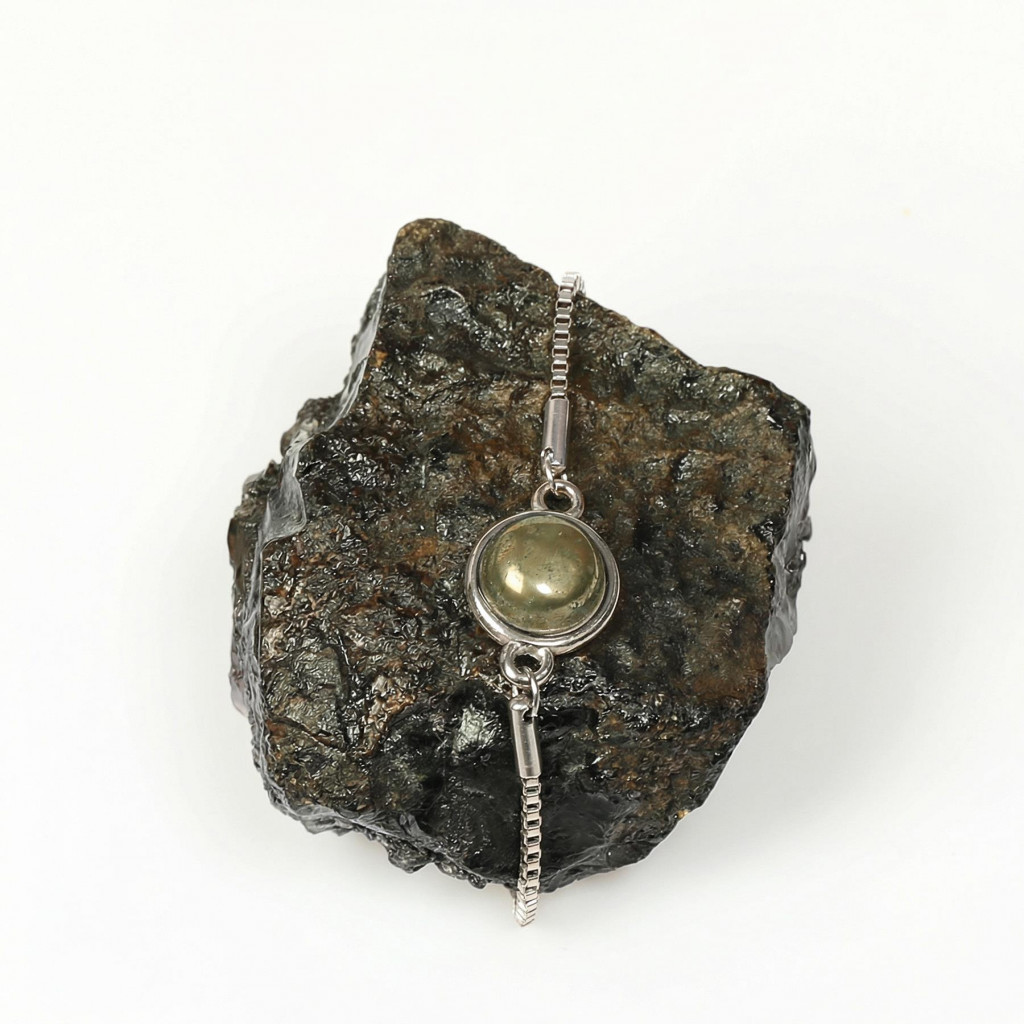 Pirit Taşı Çelik Bileklik 10 mm – Kararmaz