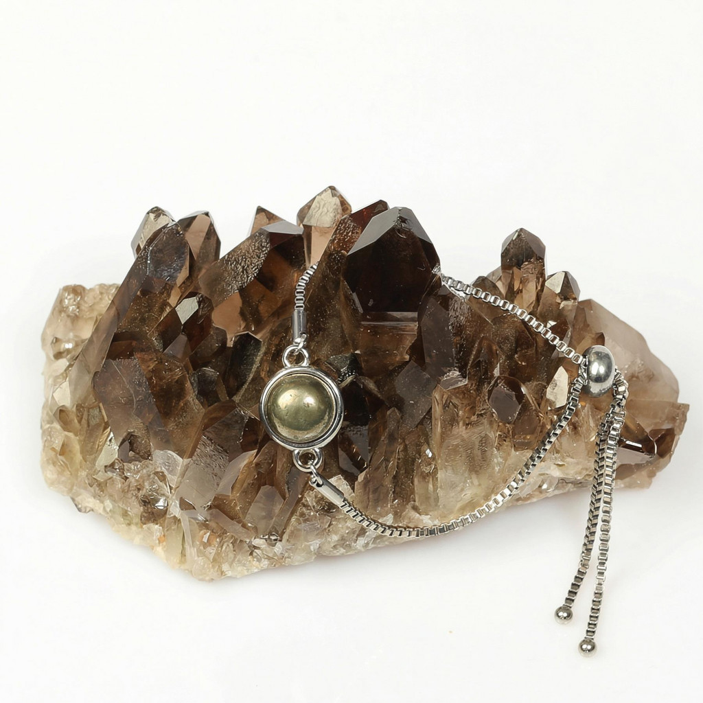 Pirit Taşı Çelik Bileklik 10 mm – Kararmaz