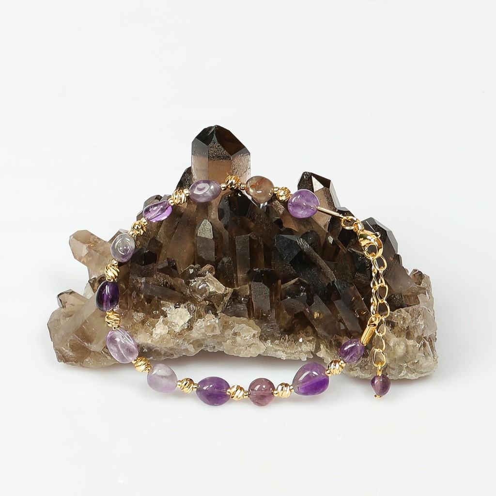 Üzüm Model Ametist Bileklik – 5x7 mm