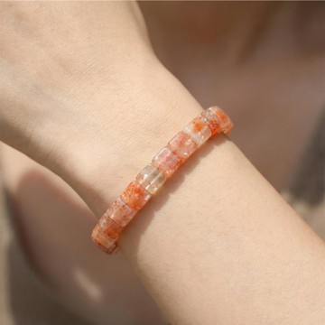 Güneş Taşı Bileklik – Kare Kesim – 8x8 mm - 1