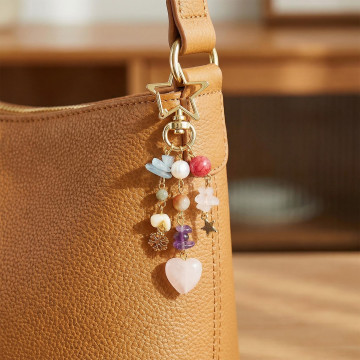 Karışık Doğal Taşlı Çanta Süsü