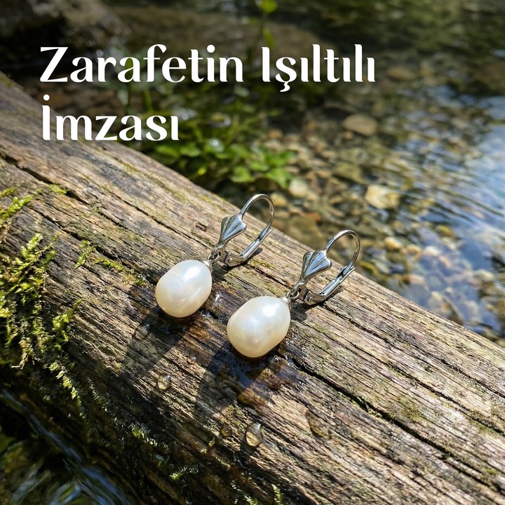 Sakız İnci Çelik Küpe – Kararmaz – Gümüş Renkli