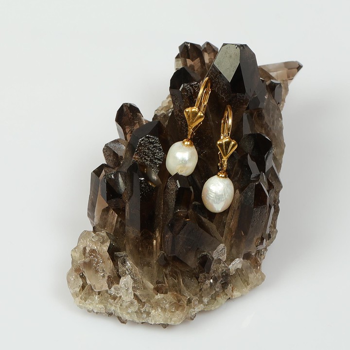 Sakız İnci Çelik Küpe – Altın Renkli