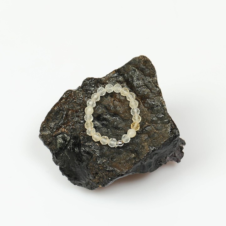 Açık Renkli Sitrin Taşı Lastikli Yüzük – 3.5 mm