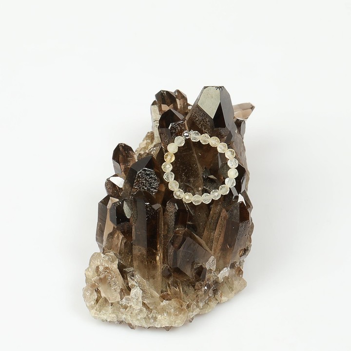 Açık Renkli Sitrin Taşı Lastikli Yüzük – 3.5 mm