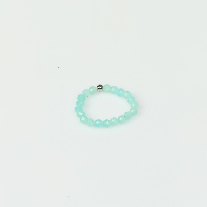 Amazonit Taşı Lastikli Yüzük – 3.5 mm