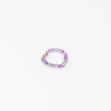 Ametist Taşı Lastikli Yüzük – 3.5 mm - 2