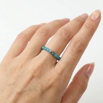 Apatit Taşı Lastikli Yüzük – 3.5 mm - 1