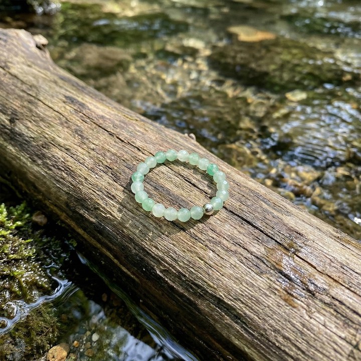 Aventurin Taşı Lastikli Yüzük – 35 mm