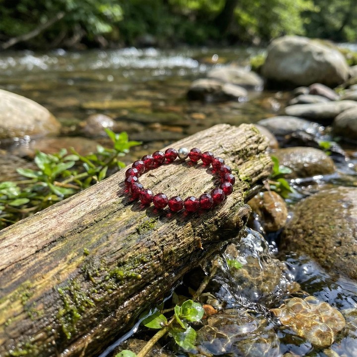 Lal Taşı Lastikli Yüzük – 35 mm