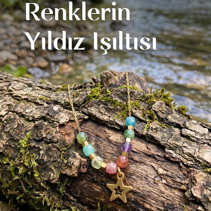 Küp Kesim Çakra Kolye Çelik Zincirli