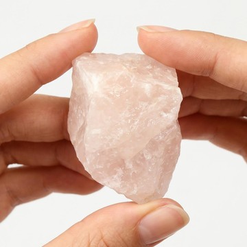 Pembe Kuvars Taşı Ham Parça – Plexi Stantlı - 2