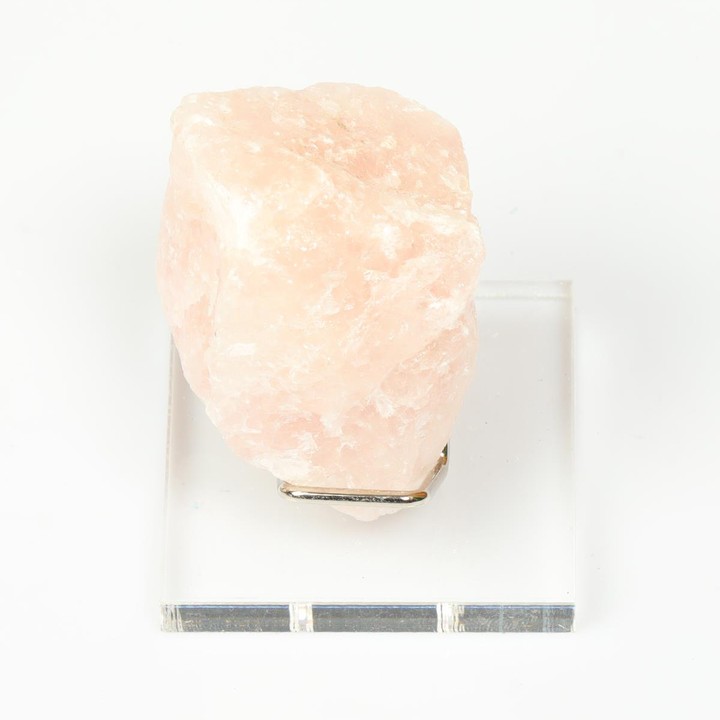 Pembe Kuvars Taşı Ham Parça – Plexi Stantlı