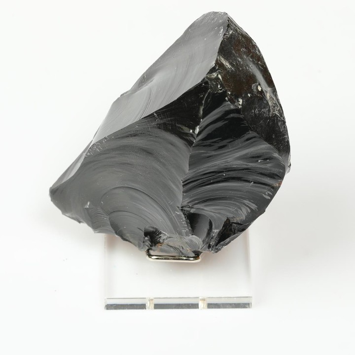 Obsidyen Taşı Ham Parça – Plexi Stantlı
