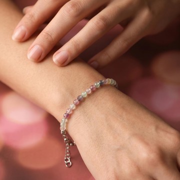 Florit Taşı Faset Kesim Bileklik – 3 mm – Paslanmaz Çelik - 1