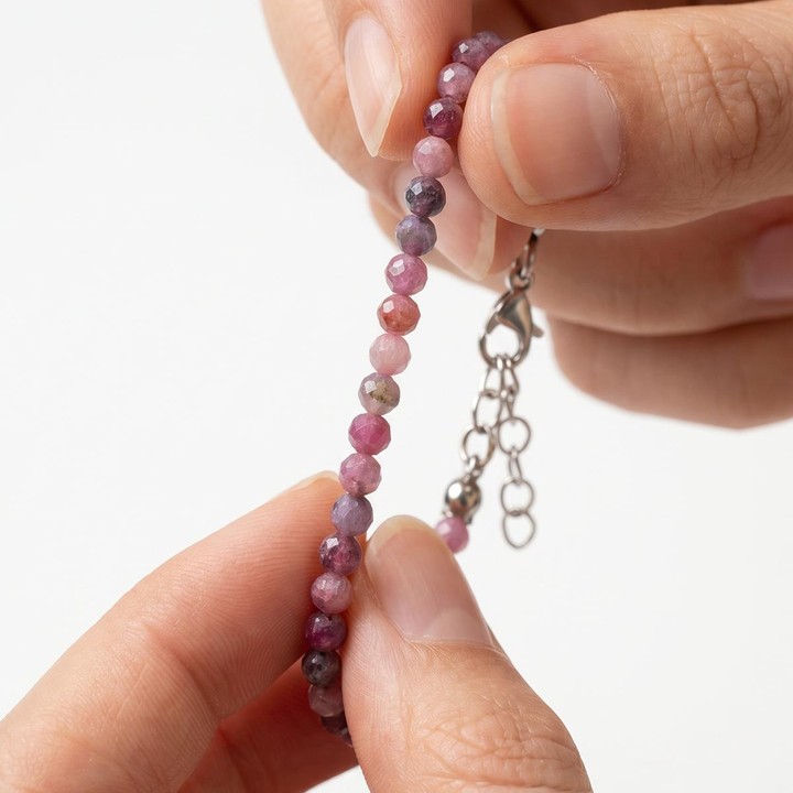 Yakut Taşı Faset Kesim Bileklik – 3 mm – Paslanmaz Çelik