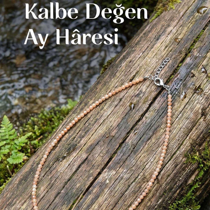 Güneş Taşı Faset Kesim Kolye – 3 mm – Paslanmaz Çelik