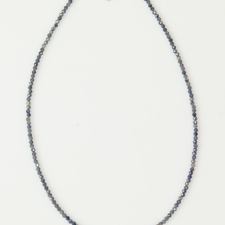 Safir Taşı Faset Kesim Kolye – 3 mm – Paslanmaz Çelik