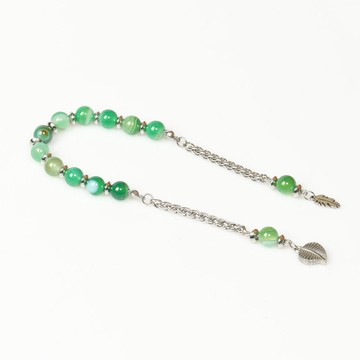 Yeşil Hareli Akik Çelik Zaza Tesbih – 8 mm - 2