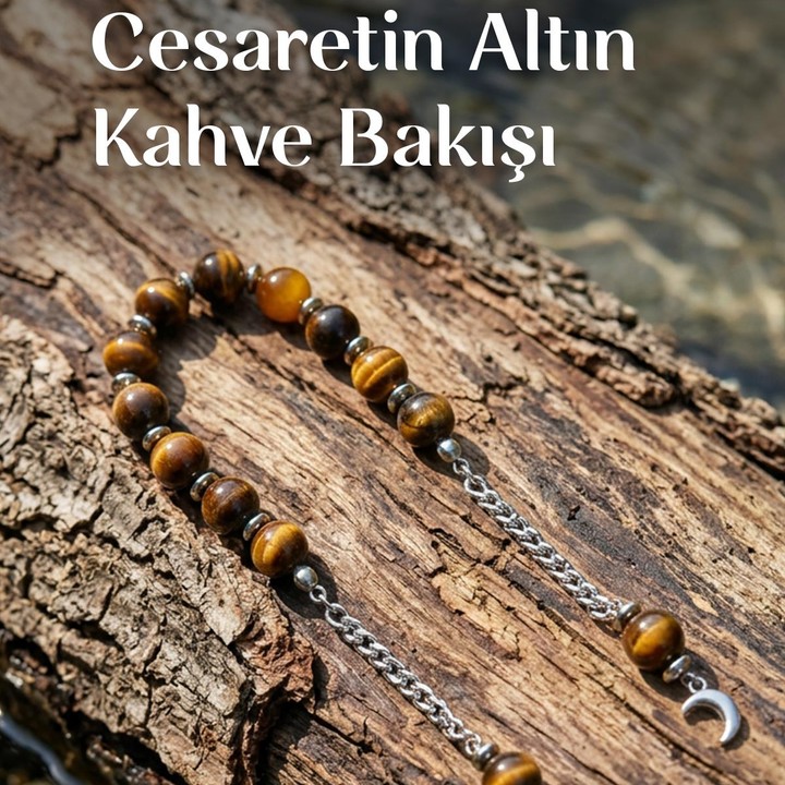 Kaplan Gözü Çelik Zaza Tesbih – 10 mm