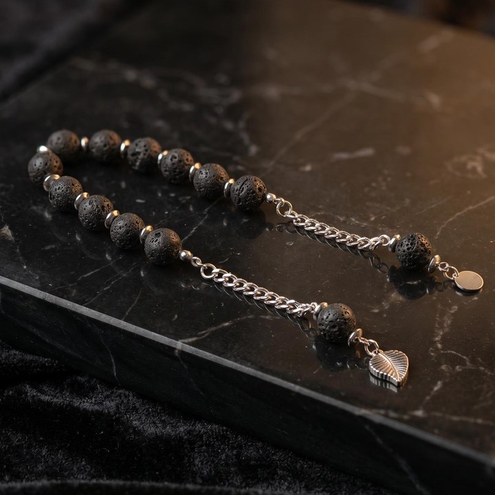 Lav Taşı Çelik Zaza Tesbih – 10 mm