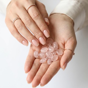Pembe Kuvars Taşı Minik Tımbıl Kütle – 30 Gr Yaklaşık 10 Adet - 2