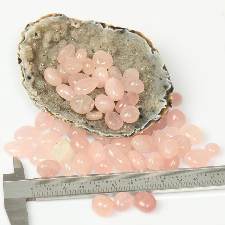 Pembe Kuvars Taşı Minik Tımbıl Kütle – 30 Gr Yaklaşık 10 Adet
