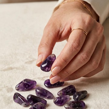 Ametist Taşı Minik Tımbıl Kütle – 30 Gr Yaklaşık 10 Adet - 1