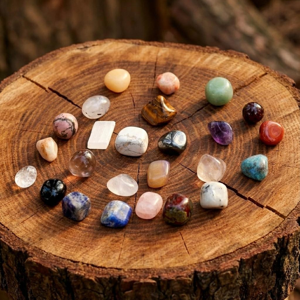 25'li Özel Doğal Taş Koleksiyon Kutusu - Enerji Taşları Seti