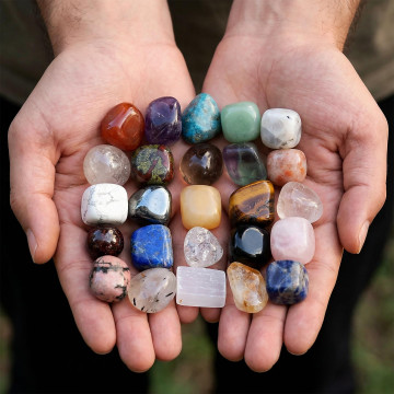 25'li Özel Doğal Taş Koleksiyon Kutusu - Enerji Taşları Seti