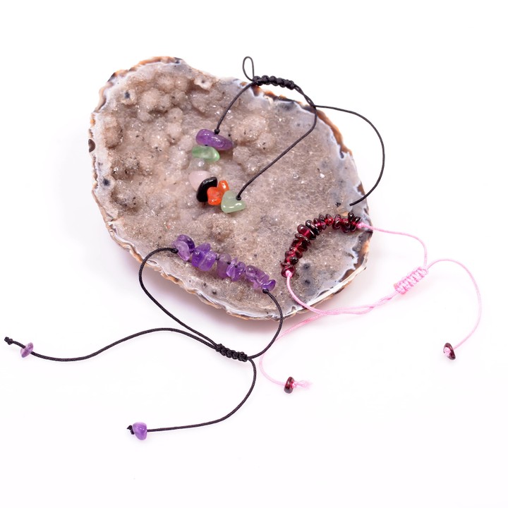 3 Adet Doğal Taş Bileklik - Ayarlamalı