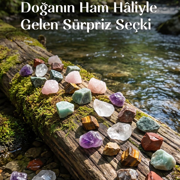 500 Gr Karışık Ham Doğal Taş Paketi Yaklaşık 15 Adet
