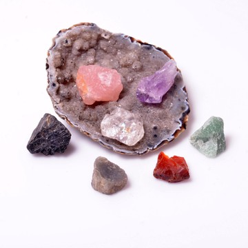 7 Adet Doğal Taş Ham Kütle - Çakra Taşları - 2