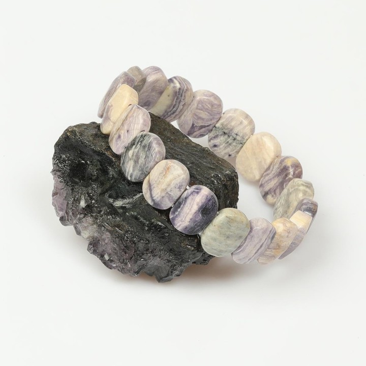 Lityum Lepidolit Taşı Bileklik – 10x16 mm